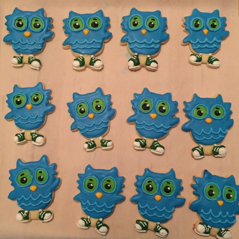 O the Owl Royal Icing Cookies
