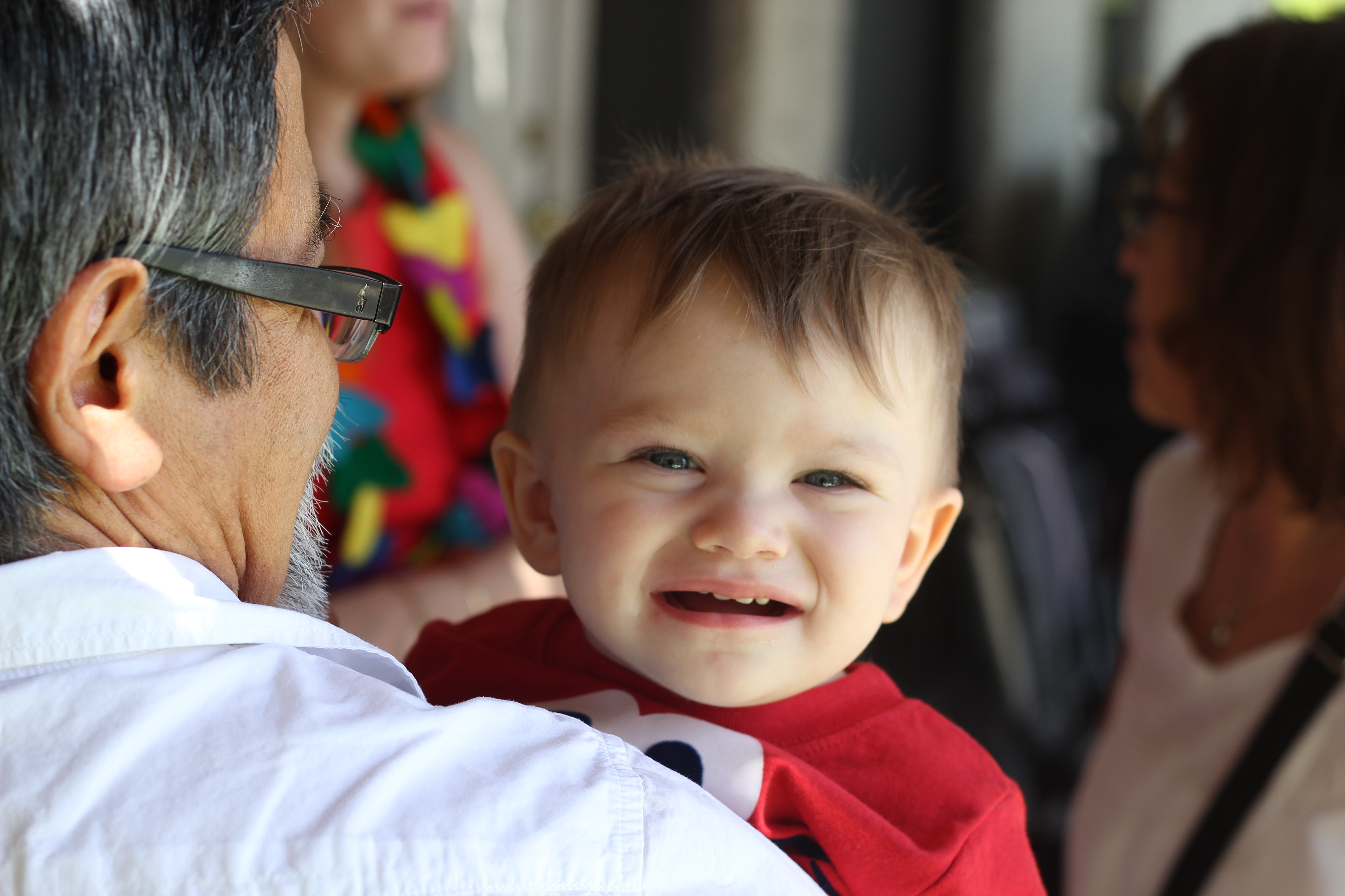  The birthday boy and his abuelito