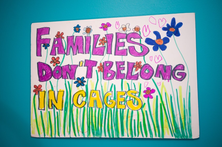 Families don't belong in cages poster