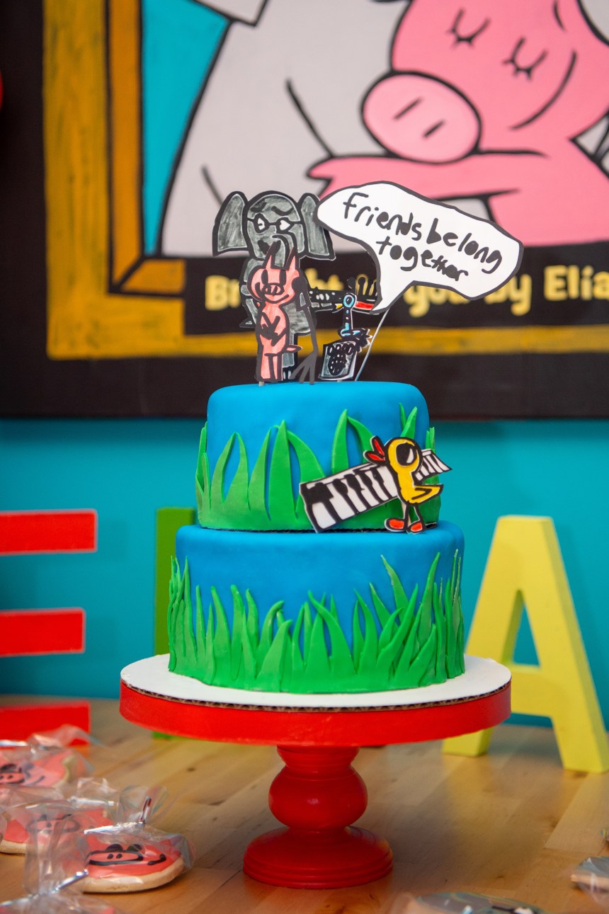 Friends Belong Together Elephant and Piggie Birthday Cake